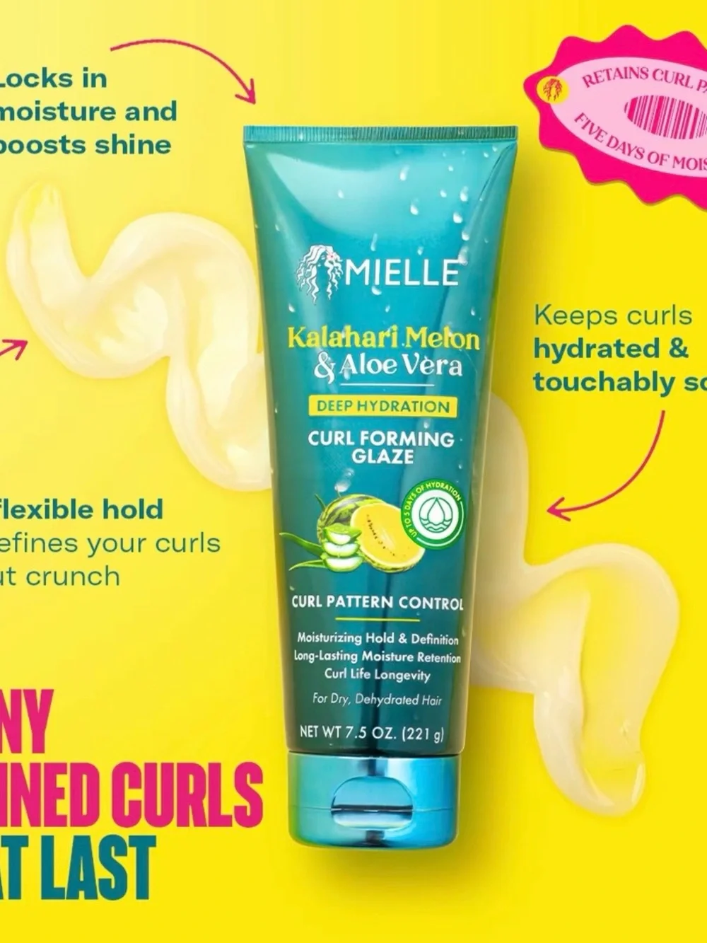 Mielle Kalahari Melon & Aloe Vera Deep Hydration Curl Forming Glaze - Teal